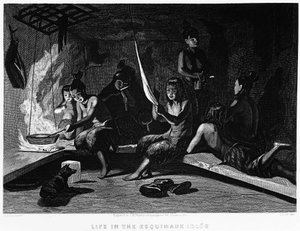 La vita degli eschimesi in un igloo - Elisha Kent Kane, Artic Exploration negli anni 1853-1855, Philadelphia, Childs and Peterson da Unknown artist