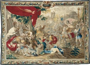 Il massacro di Gerusalemme, da La storia di Tito e Vespasiano da Unknown artist