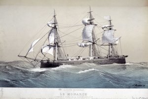 La Monarch, flotta inglese, circa 1850 da Unknown artist