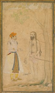 Il principe Mughal Parvez e un uomo santo