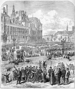 La Comune di Parigi nel 1871. Barricate e parco d