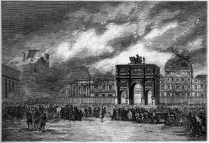 La Comune di Parigi nel 1871. Incendio del palazzo delle Tuileries durante la settimana di sangue (22-28 maggio)