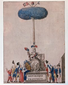 Il Popolo è Sovrano - Allegoria della Repubblica Francese e Albero della Libertà da Unknown artist