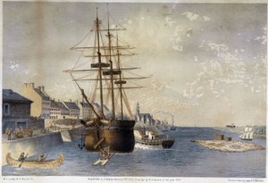 Il porto di Montreal nel 1830 - di Spronle da Unknown artist