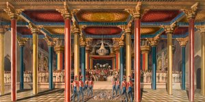 Il Durbar di Tanjore, vicino a Madras nel febbraio 1840