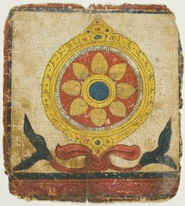 La Ruota della Legge (Dharmachakra), da un set di carte iniziatiche (Tsakali) da Unknown artist