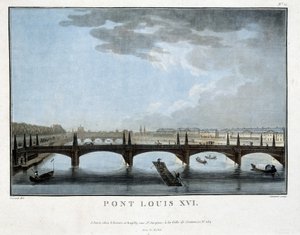 Il ponte Luigi XVI - incisione da Unknown artist