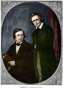 I fratelli Jakob (1785-1863) e Wilhelm (1786-1859) Grimm, scrittori tedeschi. da Unknown artist