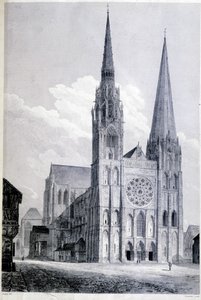 La cattedrale di Chartres - incisione da Unknown artist