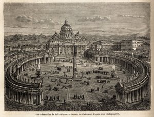 Le colonnate di San Pietro in Vaticano, portate dal Bernini (1598-1680) nel 1655, su un piano ellittico, che divenne un luogo comune dell