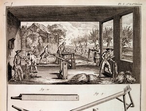 La coltivazione della canapa - in “Encyclopédie” di Denis Diderot e Jean Le Rond d