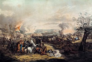 La morte del duca Federico Guglielmo di Brunswick nella battaglia di Quatre Bras il 16/06/1815 da Unknown artist