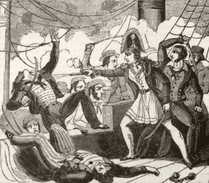 La pirata femmina che abborda la nave inglese 