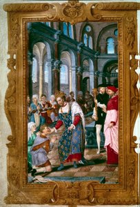 Il re tocca, Dio ti ascolta. Re Enrico II, taumaturgo, guarisce un malato di scrofole nell