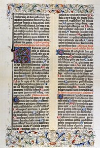 La Bibbia latina di Gutenberg con 42 linee - 1455 da Unknown artist
