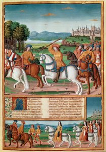 La follia di Carlo VI (1368 - 1422). Il 5 agosto 1392, nella foresta di Le Mans, iniziò a manifestare attacchi di furiosa follia: gridando al tradimento, attaccò la sua stessa truppa e uccise quattro persone Miniatura tratta da 