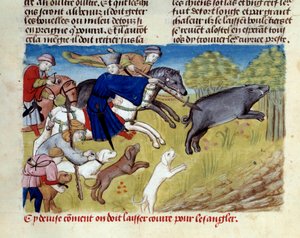 La caccia al cinghiale selvatico miniatura tratta da 