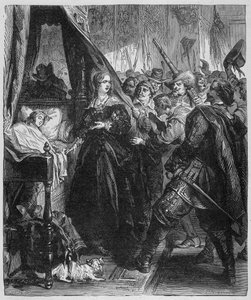 Il popolo (la Fronda) si recò al Palazzo Reale e chiese di vedere il giovane Re Alite (Luigi XIV e Anna d
