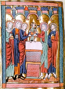 La presentazione al tempio Miniatura tratta da "Liber Psalmorum Cum Calendario" o "Psaltier à l