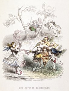 Gli zeffiri curiosi - incisione da Unknown artist