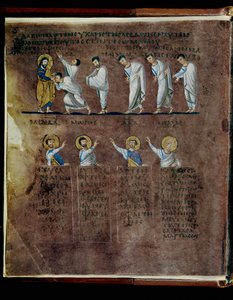 La porpora del Codex Rossanensis, VI secolo (manoscritto) da Unknown artist