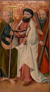 Tre apostoli con scettro, scimitarra e croce da Unknown artist