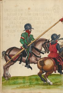Tre cavalieri in armatura al tempo dell
