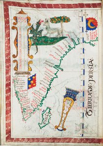 Tierra de Persia, scala: circa 1:13 500 000, con luoghi aggiuntivi dell