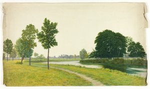 Scena di parco tranquillo da Unknown artist