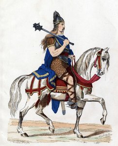 Un capo dei Franchi - in “Les Costumes civil et militaires des Francais dans travers les Siecles Paris F. Roy 1882” da Unknown artist