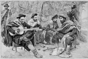 Un payador: gruppo di gauchos, Argentina