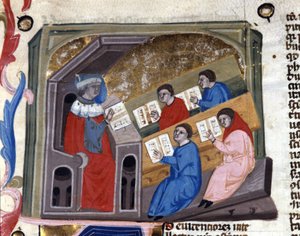 Università. Manoscritto del XIV secolo. Biblioteca Nazionale Braidense. Milano da Unknown artist