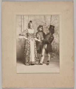 Senza titolo (scena teatrale con 3 figure: il chiromante) da Unknown artist