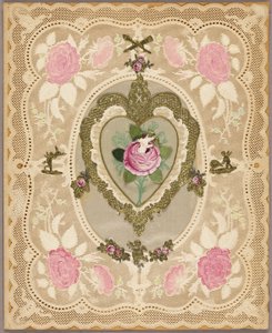 Valentino senza titolo (Fiori rosa e putti)