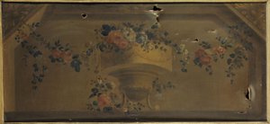 Vaso di fiori in una nicchia. Tra il 1769 e il 1789 da Unknown artist