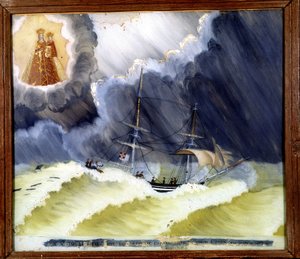Nave in difficoltà - ex-voto di Notre Dame de Laghet