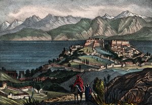 Veduta di Candela e della catena dell