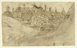 Vista della città collinare da Unknown artist