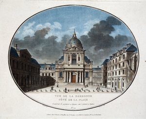 Veduta della Sorbona, dal lato della piazza - incisione da Unknown artist