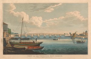 Veduta del ponte di ferro di Vauxhall da Unknown artist
