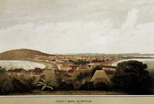 Veduta della città di Mazatlan sulla costa dell