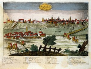 Veduta della città di Varsavia in Polonia. Fine del XVIII secolo da Unknown artist