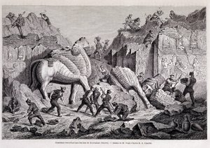 Veduta degli scavi di Khorsabad (Khunsabad) (Ninive) - in "Il giro del mondo" 2ª settimana 1861 da Unknown artist