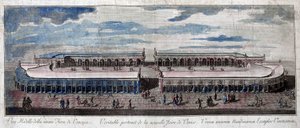 Veduta della fiera di Venezia, Italia. Incisione del XVIII secolo da Unknown artist