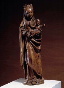 Vergine e Bambino, scultura in legno del XIV secolo. Realizzata nel nord della Francia. Musee Vivenel, Compiegne da Unknown artist