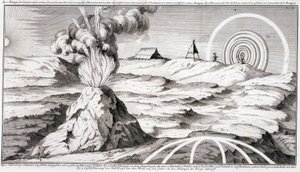Vulcano sul monte Cotopaxi - in "Viaggio storico del Sud America fatto per ordine del re di Spagna da Don George Juan e Don Antoine de Ulloa", T.1, presso C.A. Jombert, Librairie du Roi, Parigi