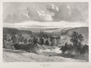 Viaggi pittoreschi e romantici nella vecchia Francia. Bretagna: Vista generale di Quimper da Unknown artist