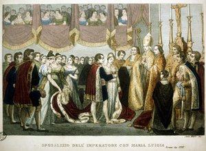 Cerimonia di matrimonio tra Napoleone I e Maria Luisa d