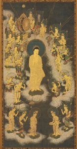 Discesa accogliente di Amida (Amida Raigō) da Unknown artist