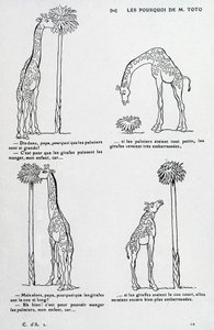 Perché da Mr. Toto: Perché la palma è così grande e perché la giraffa ha il collo così lungo. (disegno comico sulla teoria di Darwin)